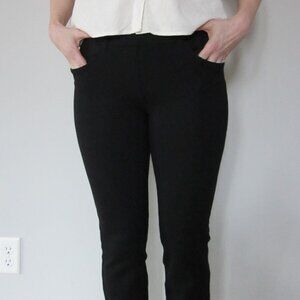 Quince Ultra-Stretch Ponte Straight Leg Pants - S Black
